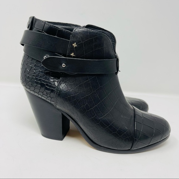RAG AND BONE CROC EMBOSSED HARROW BOOTIES 39.5 - Picture 4 of 12